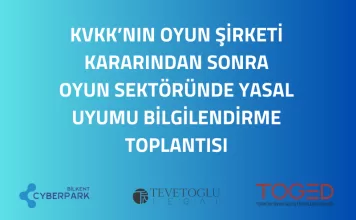 KVKK 'nın Oyun Sektöründe Yasal Uyumu Webinarı 2 Şubat'ta Gerçekleşiyor